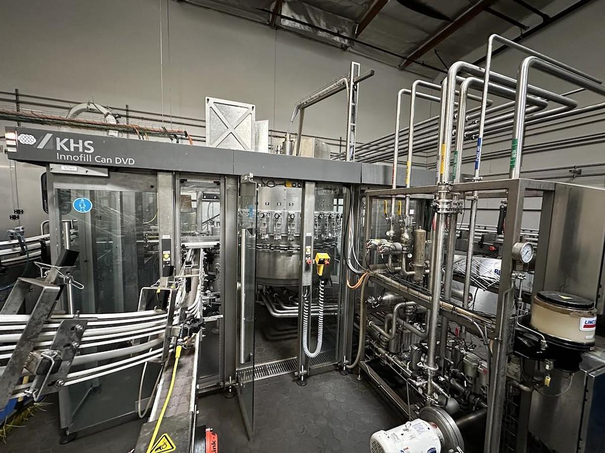 Used Partial KHS / Angelus Pneumatic Scale Beverage Canning Line 21,000 CPH,  Year 2017