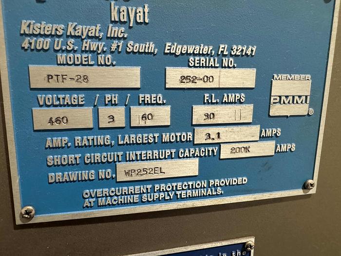 Used Kister Kayat KHS Wrap Around Packer / Tray Packer