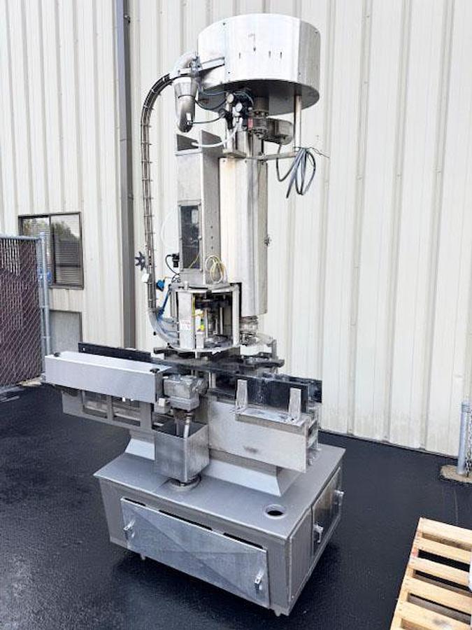 Used Alcoa 4-Head Freestanding Plastic Screw Capper
