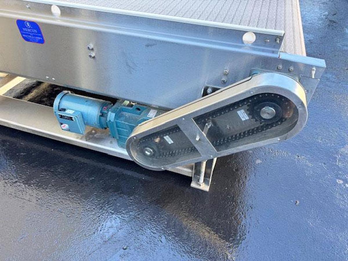 Used NERCON Bi-Directional Accumulation Table, Stainless Steel 9' Wide x 8' Long