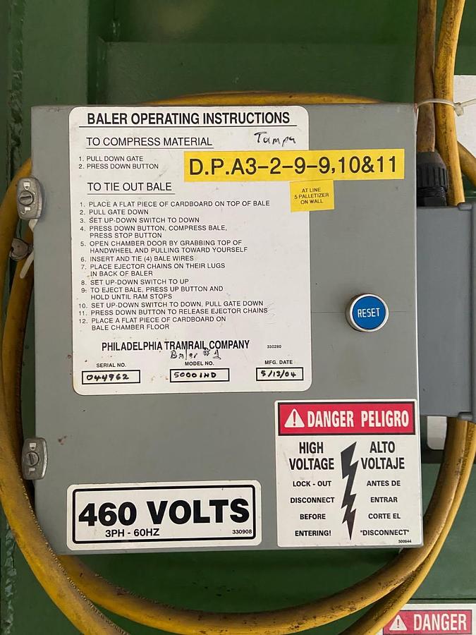 Used used Philadelphia Tramrail Vertical Bailer