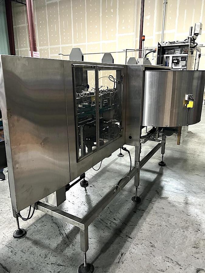 Used PACE Empty Bottle Unscrambler with Hopper-Elevator Feeder