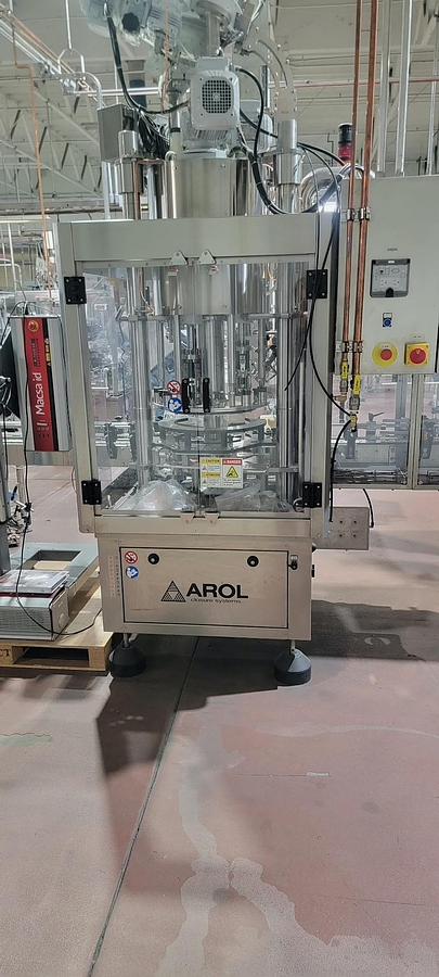 Used AROL 3-Head Rotary ROPP Aluminum Capper