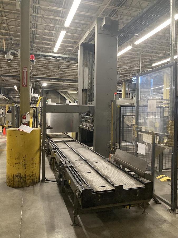 Used Priority One Automatic Bulk Container Depalletizer - Low Level