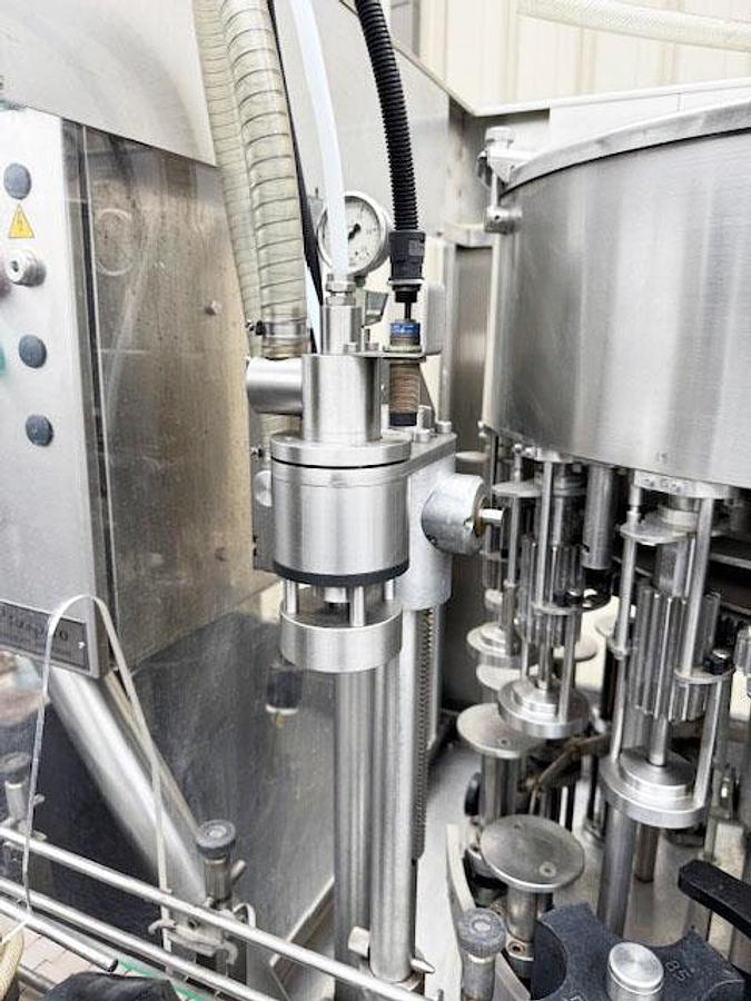 Used GAI 16Valve Triblock Bottle Sparger, Filler & Corker with Cork Feed System