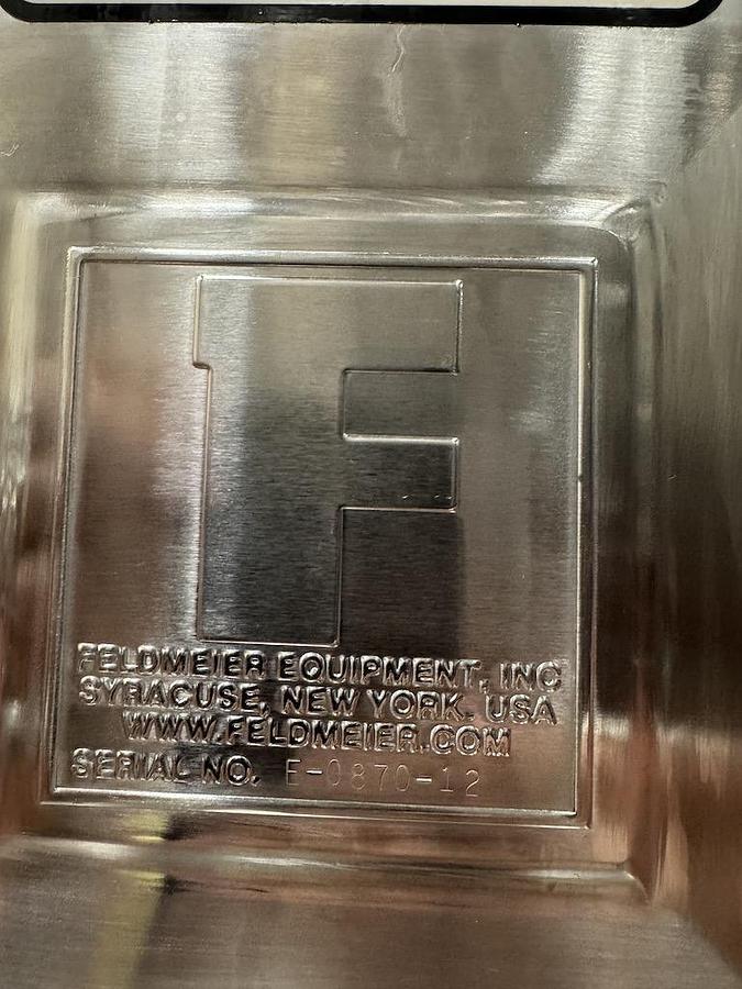 Used Feldmeier 15,000 Gallon Vertical Mix Tanks, 316L Stainless Steel
