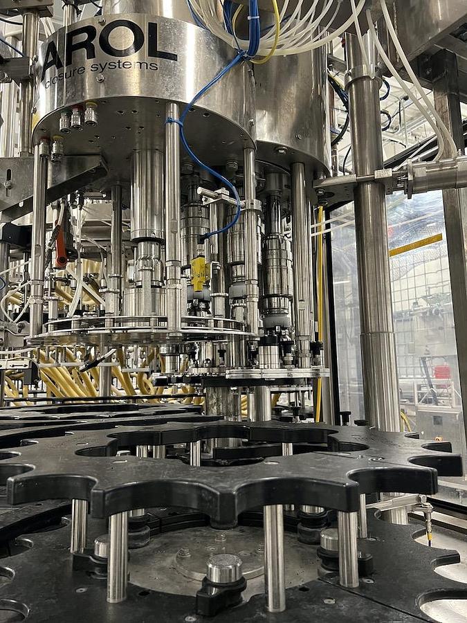 Used US Bottlers 54 Valve Explosion Proof Distilled Spirits Alcohol Beverage Bottling Line