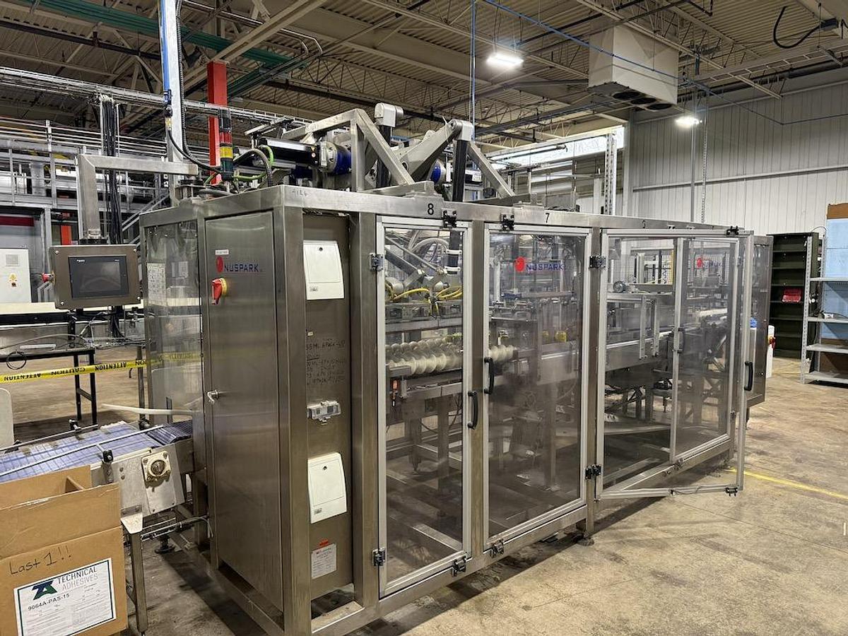 Used Complete Beverage Canning Line with Krones 28v Can Filler and Ferrum Can Seamer 