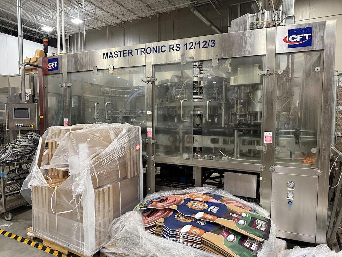 Used CFT Rinser - Filler with AROL Crowner Tri-Block Bottling Machine, Year 2016