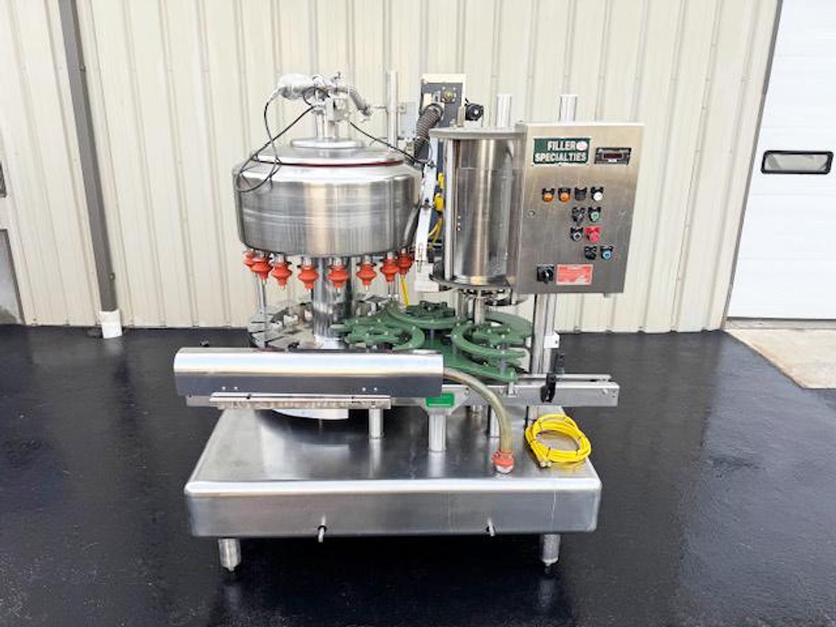 Used Filler Specialties 18/6 Mono-Block Bottle Filler-Capper