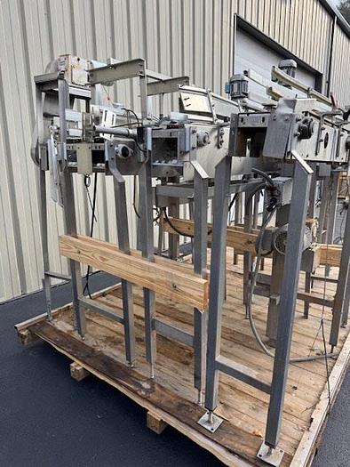 Used 146 feet (lot) Single File 3.25 Inch Wide Stainless Steel Conveyors