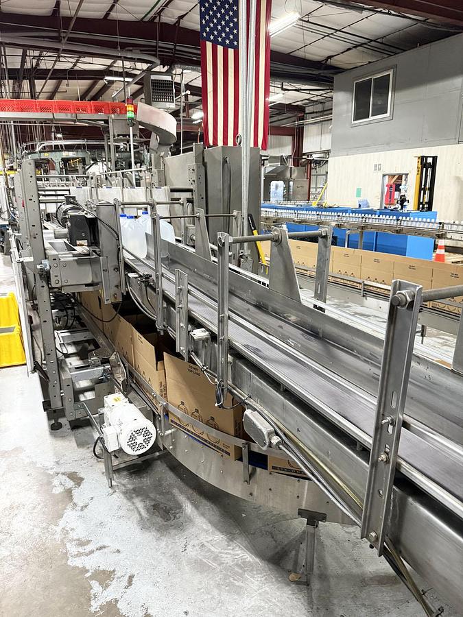 Used Hartness Model 2800 Automatic Servo Case Packer with Laner