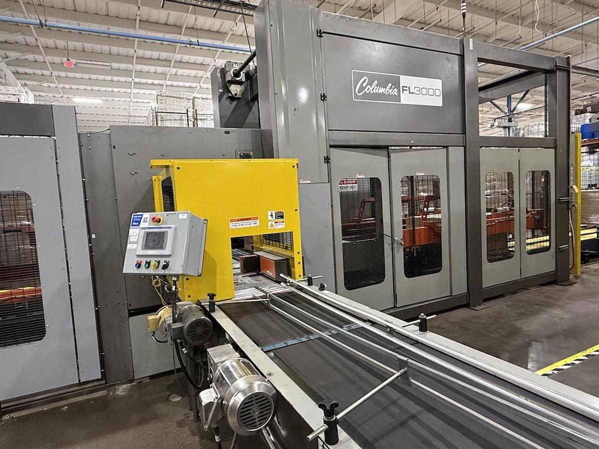 Used Columbia Low Level Case Palletizer, Model FL3000, Mfg’d 2018