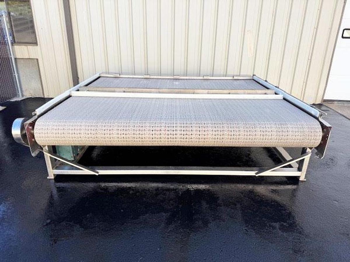 Used NERCON Bi-Directional Accumulation Table, Stainless Steel 9' Wide x 8' Long
