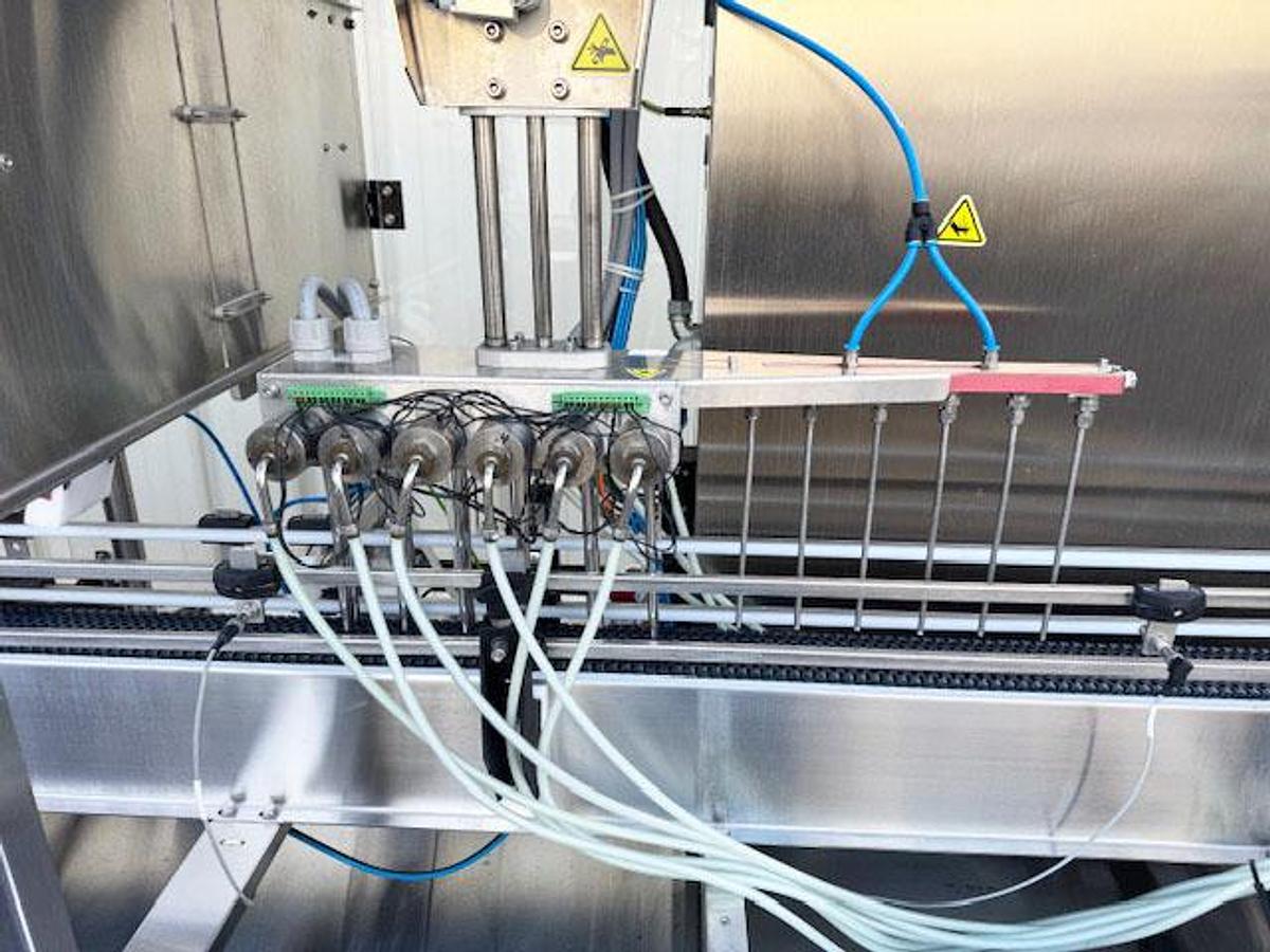 Used Cask ACSV6 Beverage Canning Line with (6) Head Can Fill, Seamer and V3 Depalletizer