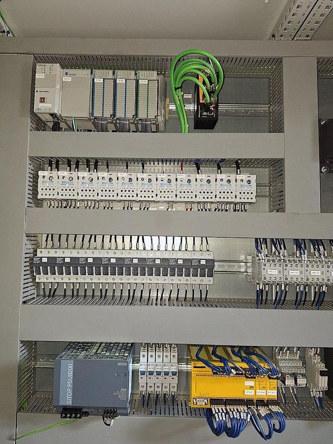 Used KOSME Complete Bottling Line Includes Depalletizer, Barifill Glass Filler & Flexa Labeler