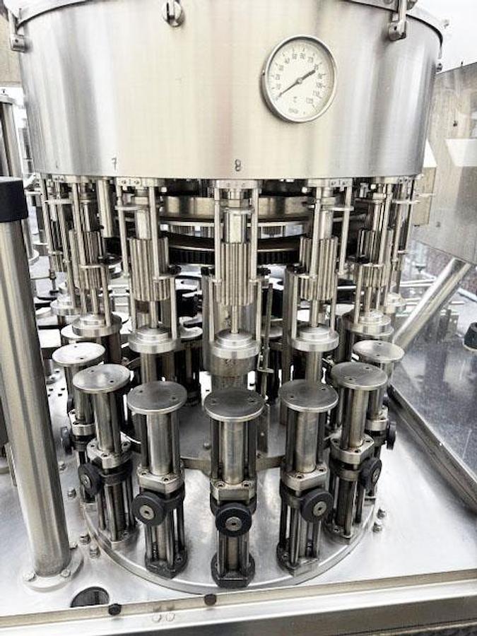 Used GAI 16Valve Triblock Bottle Sparger, Filler & Corker with Cork Feed System