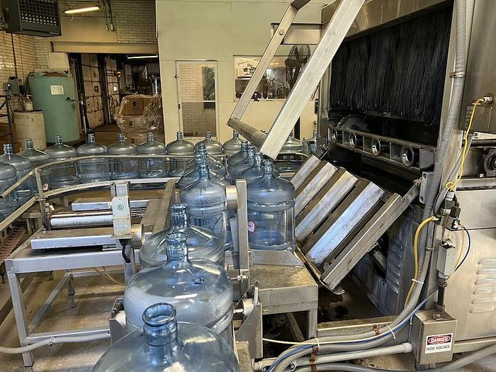 Used COMPLETE CAP SNAP 5 GAL WATER BOTTLING LINE 800 BPH AUTOMATIC