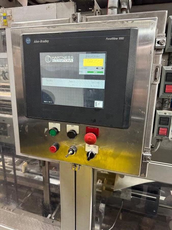 Used Hartness Model 2800 Automatic Servo Case Packer with Laner