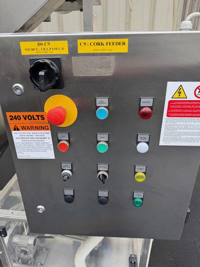 Used GAI 16Valve Triblock Bottle Sparger, Filler & Corker with Cork Feed System