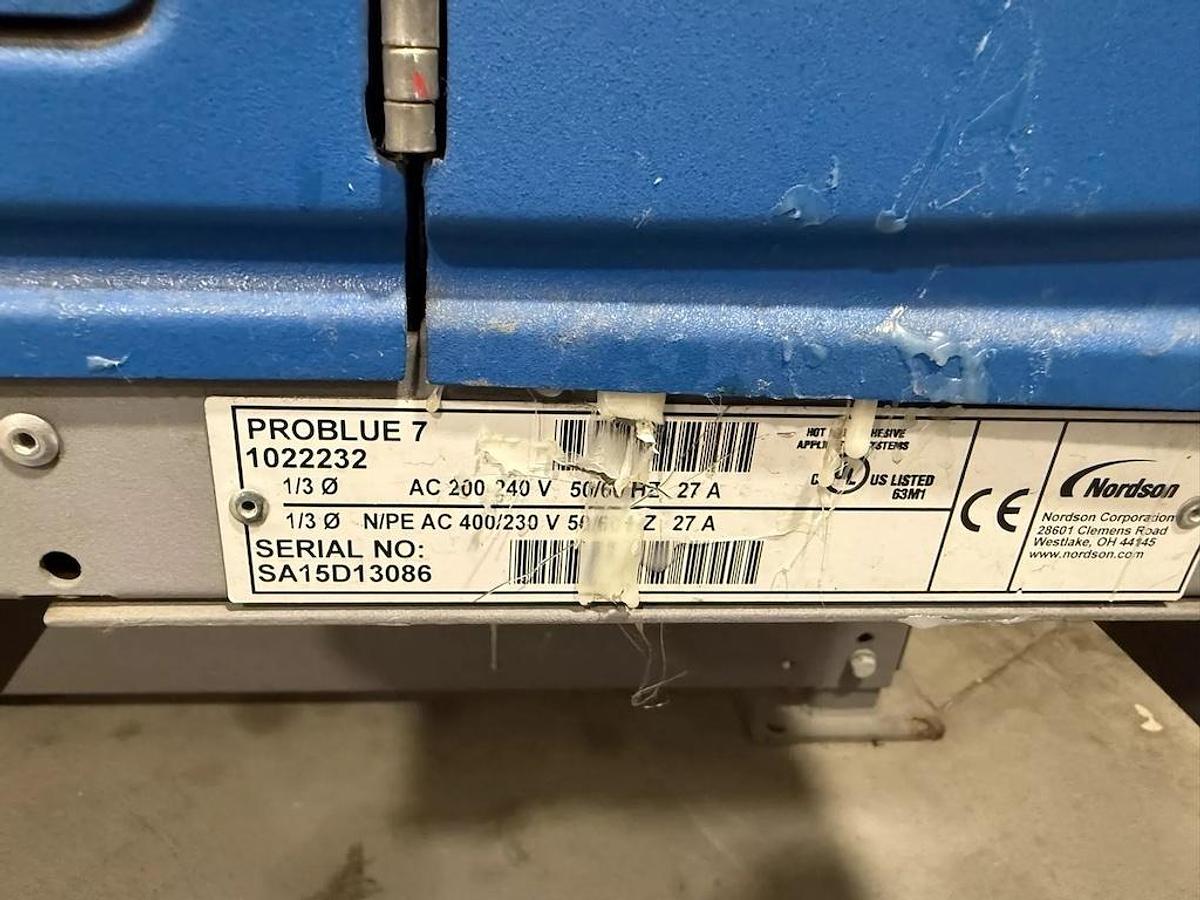 Used PEARSON CE25 Case Erector - Case Former with Nordson ProBlue 7 Hot Glue System, Year 2015