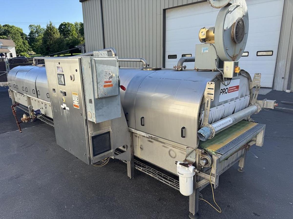 Used PRO Engineering 4’ x 24’ Stainless Steel Tunnel Pasteurizer – Single Deck