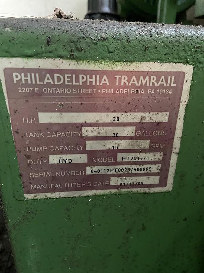Used used Philadelphia Tramrail Vertical Bailer