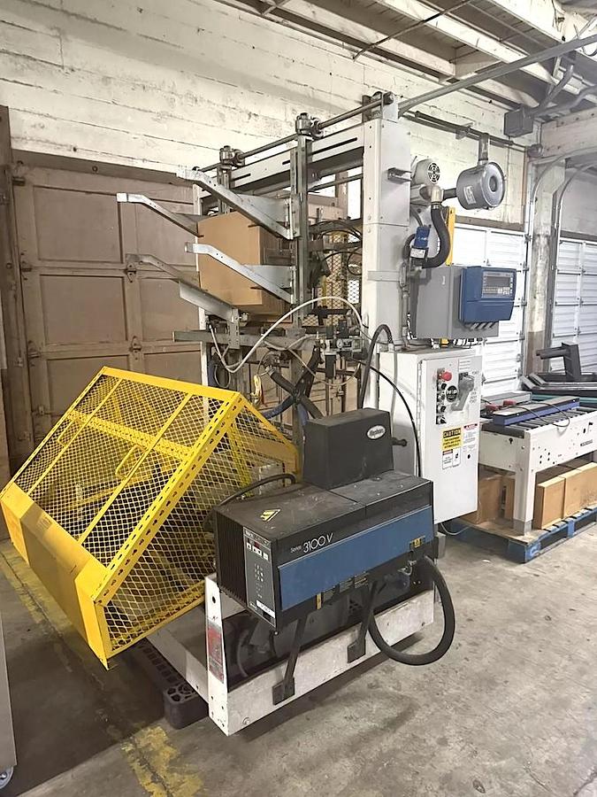 Used SWF Automatic Tray Former - Tray Erector 1T6K with Nordson 3100 Glue System