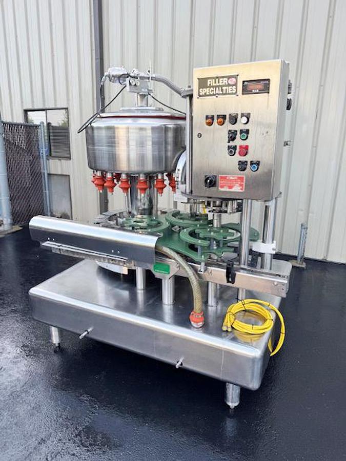 Used Filler Specialties 18/6 Mono-Block Bottle Filler-Capper