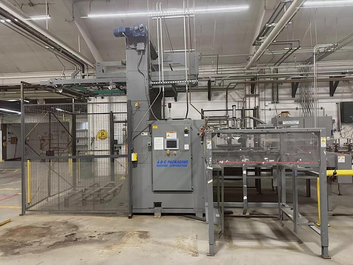 Used ABC Packaging Automatic Bulk Depalletizer, Low Level Model 108