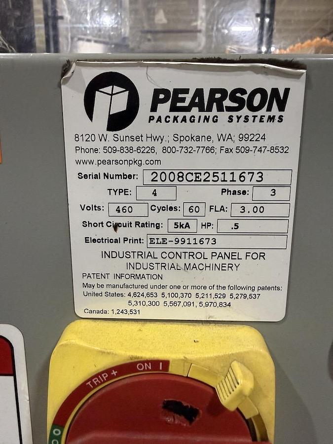 Used PEARSON CE25 Case Erector - Case Former Taper, Year 2008