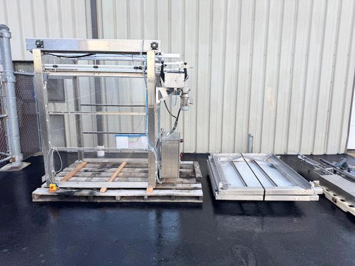 Used Cask ACSV6 Beverage Canning Line with (6) Head Can Fill, Seamer and V3 Depalletizer