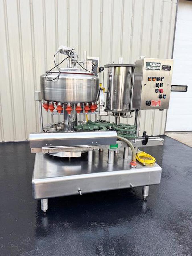 Used Filler Specialties 18/6 Mono-Block Bottle Filler-Capper