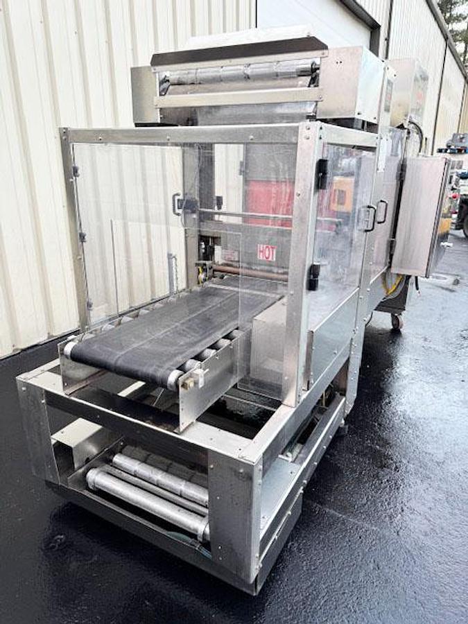 Used Polypack Tray Shrink Wrap Bundler with Heat Tunnel