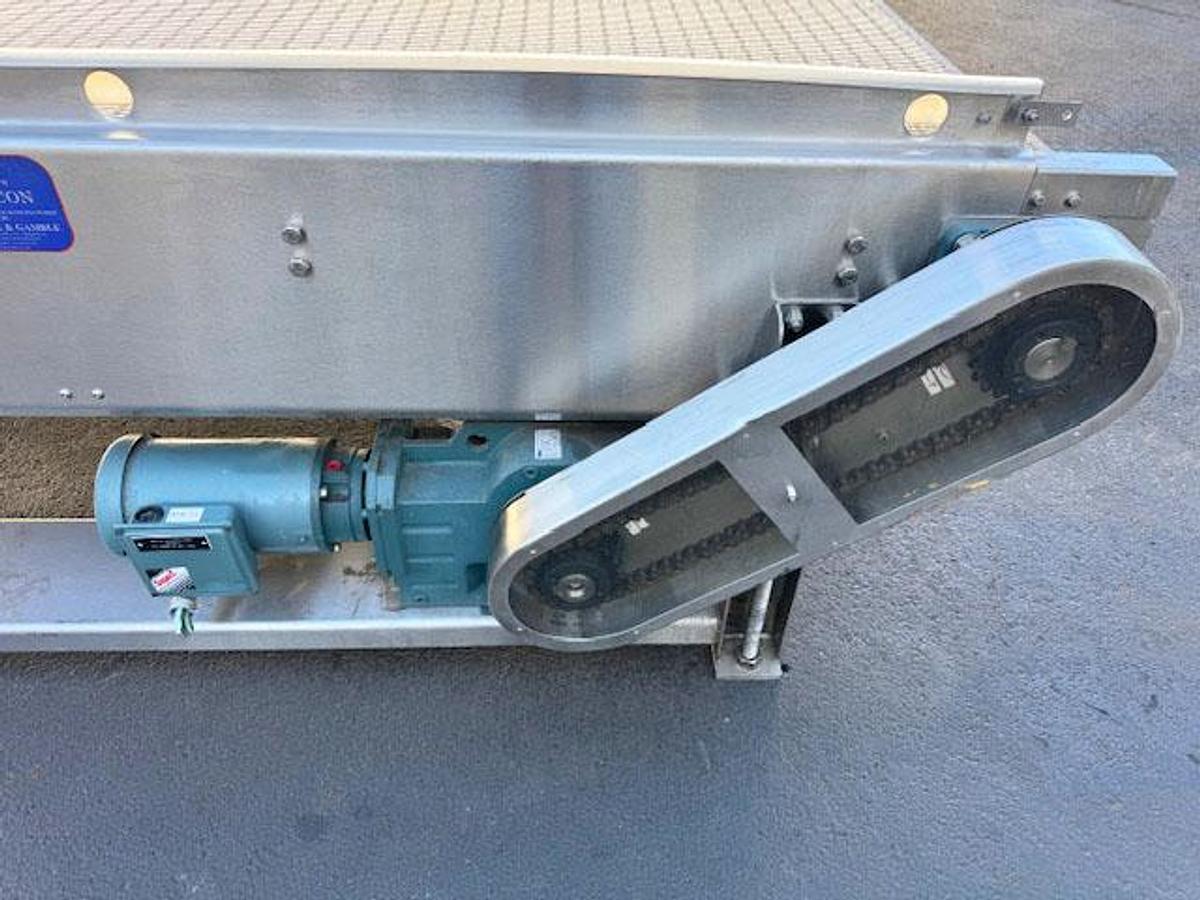 Used NERCON Bi-Directional Accumulation Table, Stainless Steel 9' Wide x 8' Long