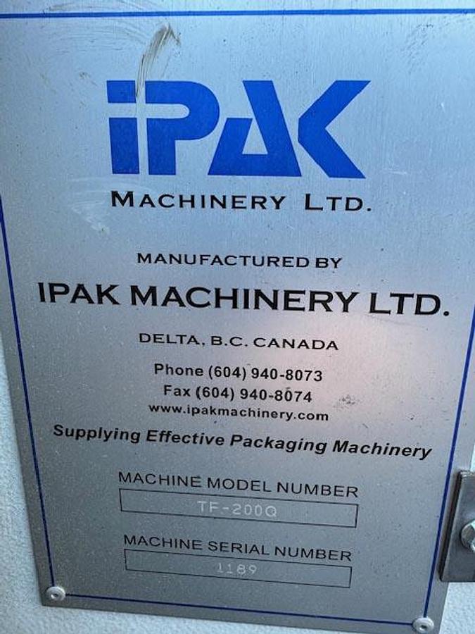 Used iPak Fully Automatic Tray Former, Model TF-200Q Tray Former