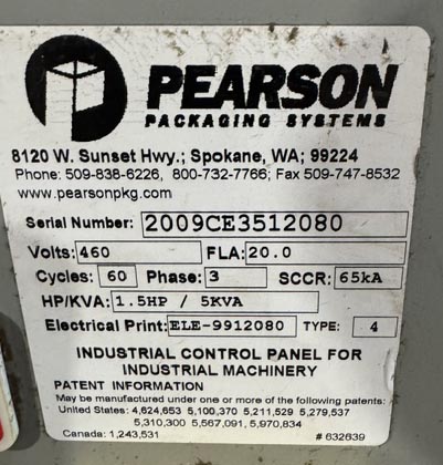 Used Pearson Model CE35 Hot Glue Case Erector