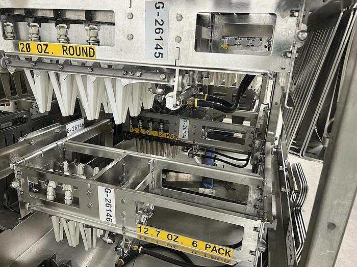 Used Hartness Case Packer Tray Packer Hartness Model 835 Flex Case Packer Tray Packer with Servo Laner