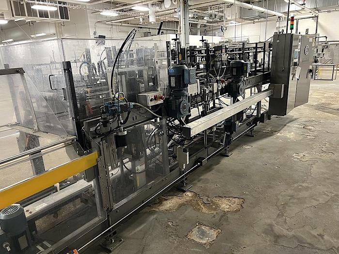 Used Hartness Case Packer Tray Packer Hartness Model 835 Flex Case Packer Tray Packer with Servo Laner