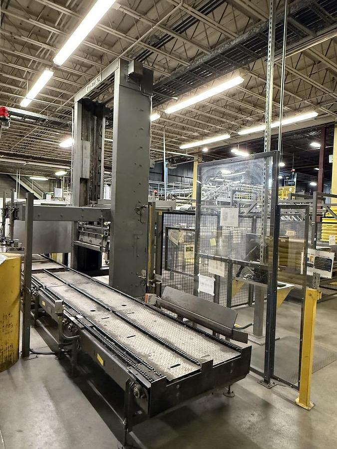 Used Priority One Automatic Bulk Container Depalletizer - Low Level