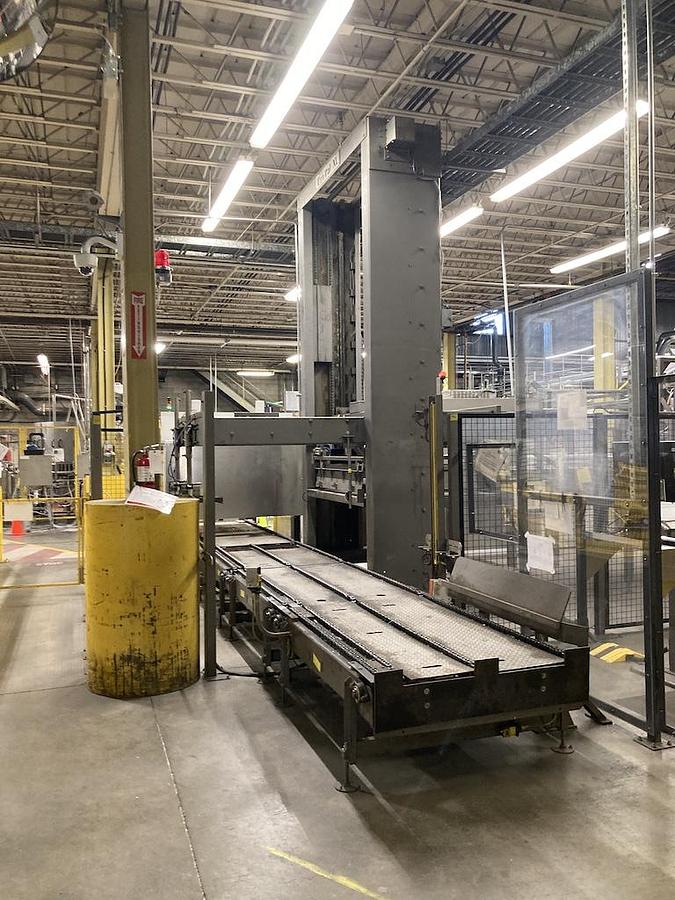 Used Priority One Automatic Bulk Container Depalletizer - Low Level