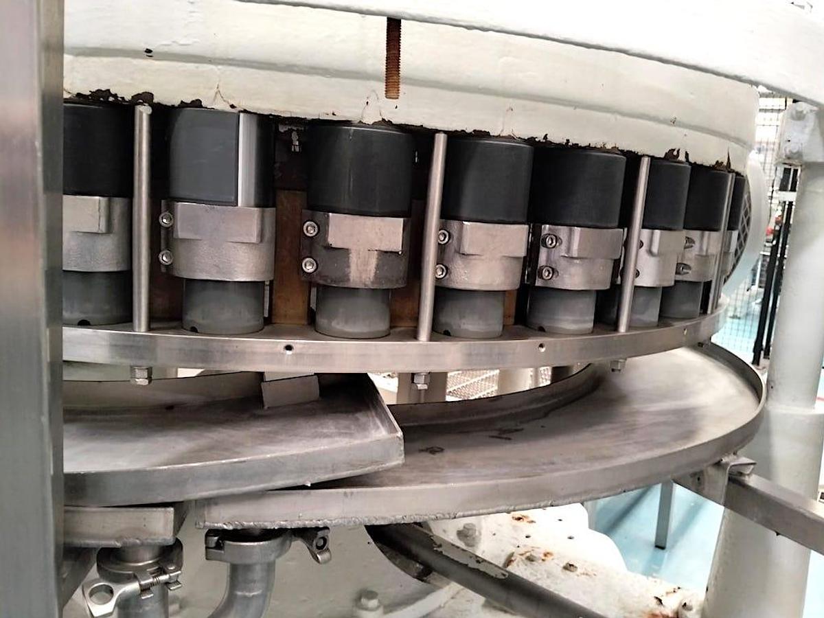 Used Crown Bevcorp 40 Valve Can Filler with Angelus 61H Seamer