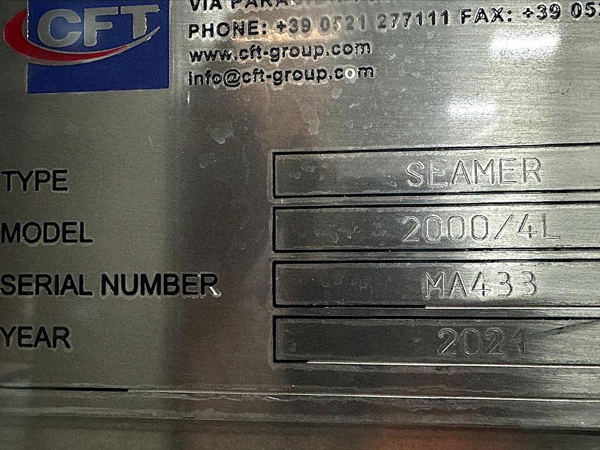 Used CFT 20 valve Can Filler / 4 Head Can Seamer, Model 2000/4L, year 2021
