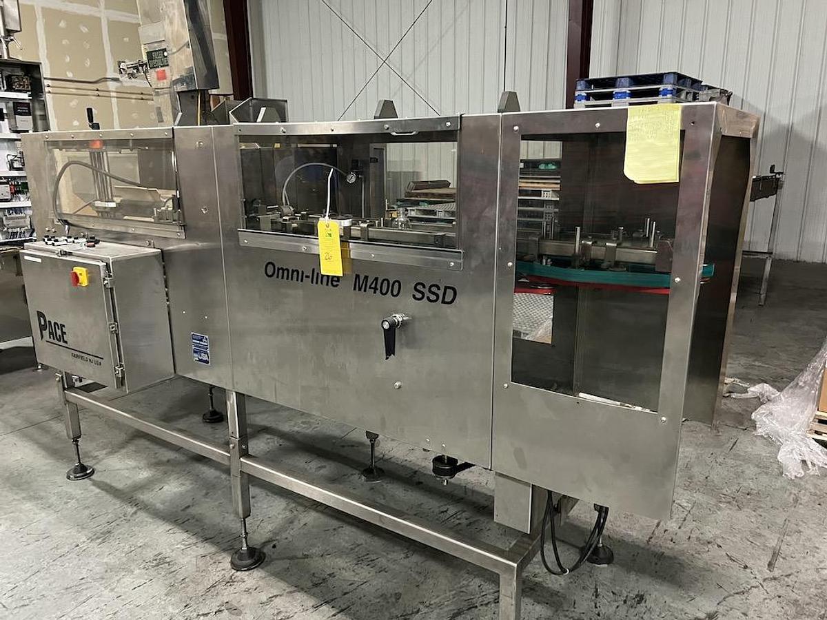 Used PACE Empty Bottle Unscrambler with Hopper-Elevator Feeder