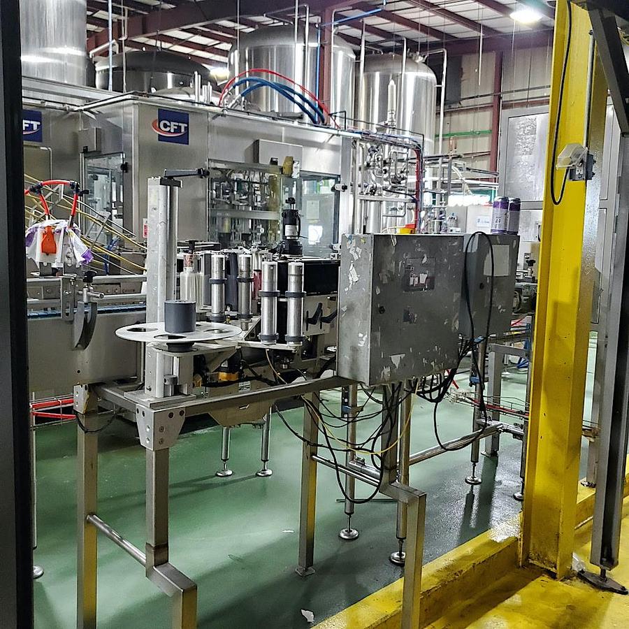 Used CFT 20-valve Carbonated Can Line "Partial Beverage Can Line" ran 200 cpm on 12 ounce
