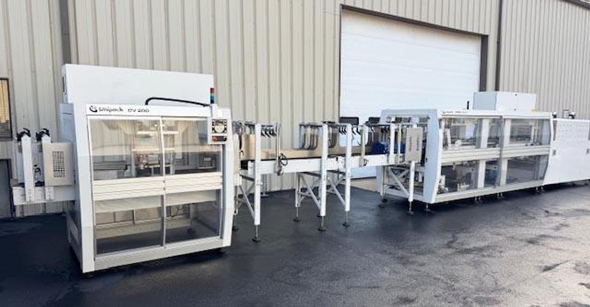 Used SMIpack Automatic Overlap Shrink Wrapper + Tray Former + Laner