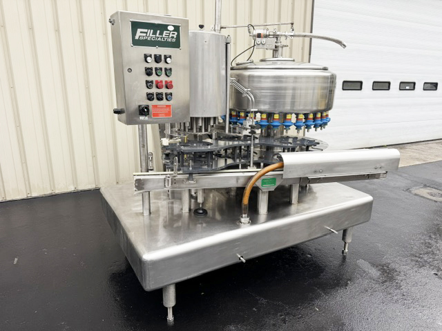Used Filler Specialties 30/10 Mono-Block Bottle Filler-Capper with Waterfall Style Cap Sorter-Feeder
