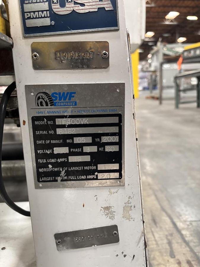 Used SWF Tray Former Model TF400 VK