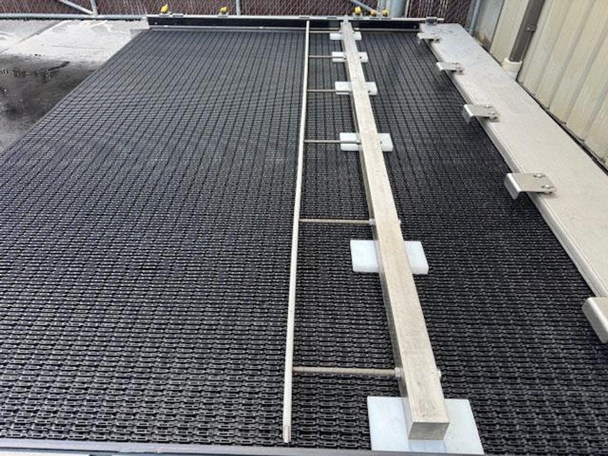 Used NERCON Bi-Directional Accumulation Table, Stainless Steel 9' Wide x 7' Long