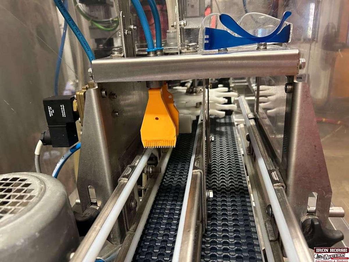 Used Cask ACSV6 Beverage Canning Line with (6) Head Can Fill, Seamer and V3 Depalletizer